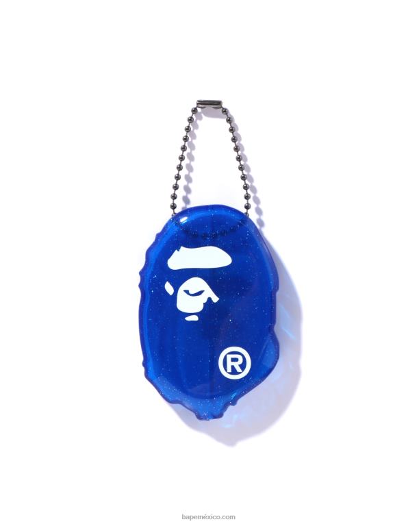 caja de monedas de cabeza hombres A Bathing Ape 00RH596 azul