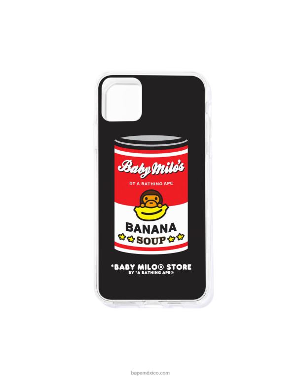 funda iphone 11 pro sopa de plátano hombres A Bathing Ape 00RH1189 negro