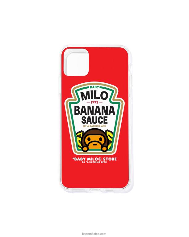 funda para iphone 11 pro con salsa de plátano hombres A Bathing Ape 00RH1187 rojo brillante