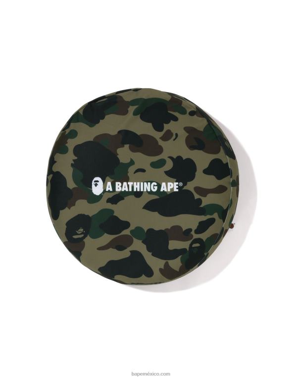 Cojín de perlas esponjosas 1st camo circle hombres A Bathing Ape 00RH487 ejercito verde