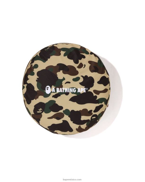 Cojín de perlas esponjosas 1st camo circle hombres A Bathing Ape 00RH488 amarillo