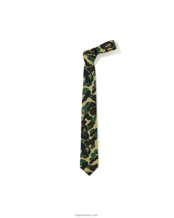 corbata abc hombres A Bathing Ape 00RH399 ejercito verde