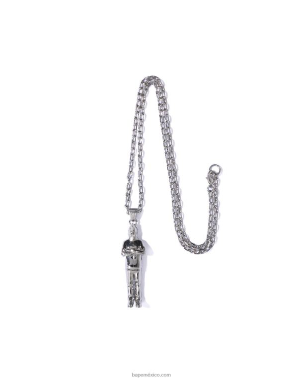 collar de tiburón seijin hombres A Bathing Ape 00RH467 plata