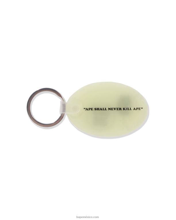 llavero de goma hombres A Bathing Ape 00RH477 ejercito verde