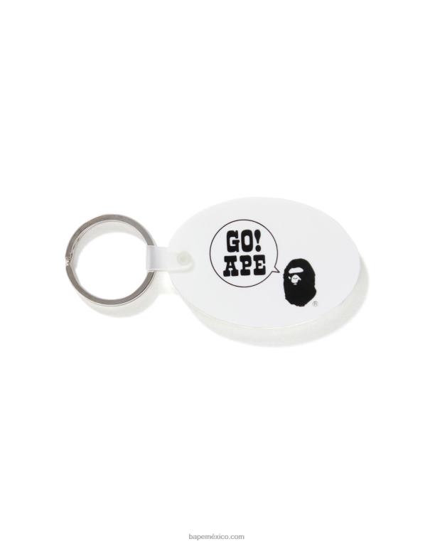 llavero de goma hombres A Bathing Ape 00RH479 blanco