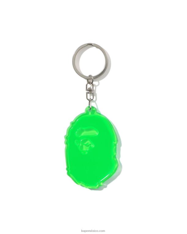 llavero reflectante de la cabeza hombres A Bathing Ape 00RH485 ejercito verde