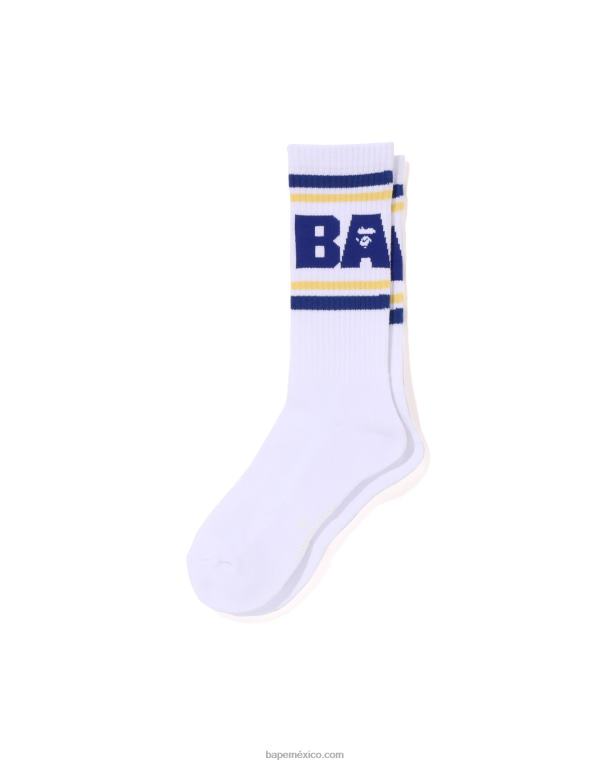 calcetines de línea hombres A Bathing Ape 00RH437 azul