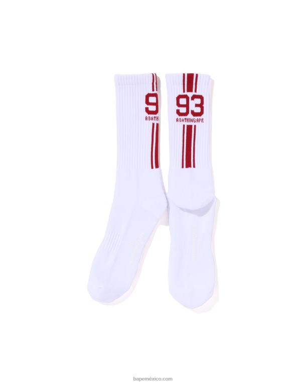 calcetines deportivos hombres A Bathing Ape 00RH387 blanco
