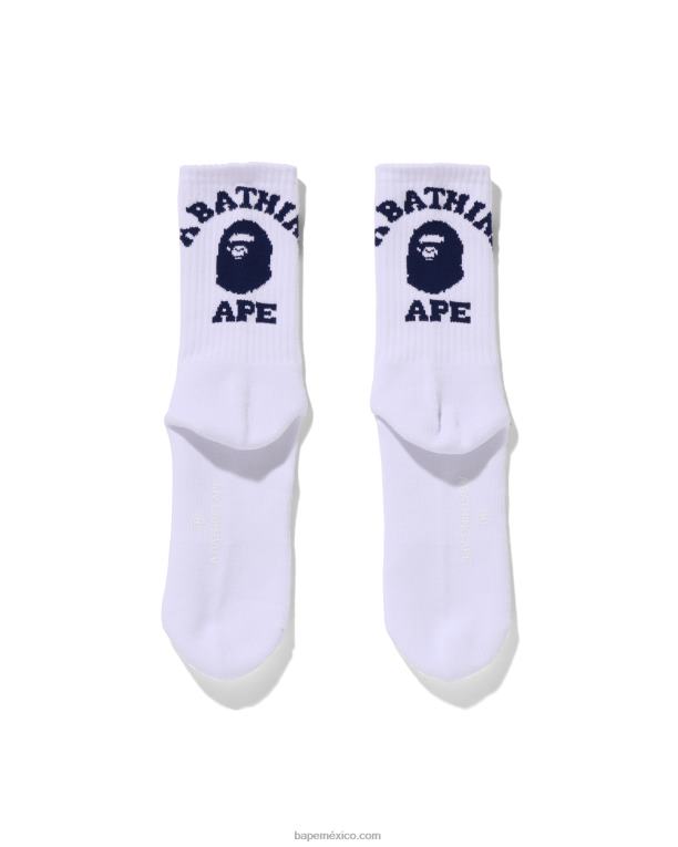 calcetines universitarios hombres A Bathing Ape 00RH587 azul