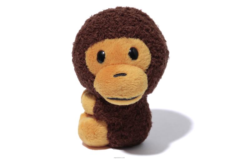 muñeco de peluche imán milo sentado - 12cm hombres A Bathing Ape 00RH1184 café