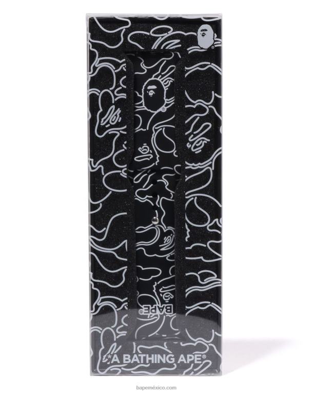 banda de reloj de camuflaje de neón hombres A Bathing Ape 00RH540 negro