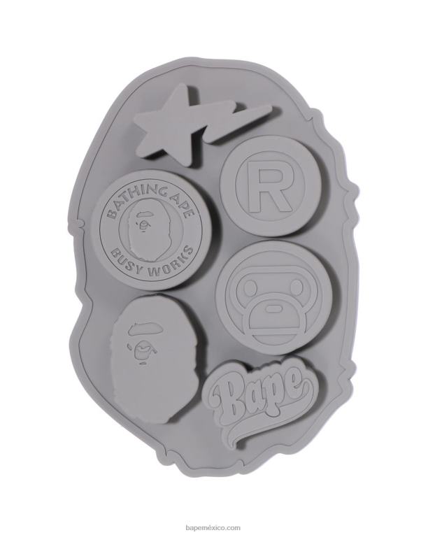 bandeja de hielo de silicona para la cabeza hombres A Bathing Ape 00RH429 negro