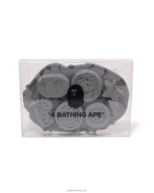 bandeja de hielo de silicona para la cabeza hombres A Bathing Ape 00RH429 negro