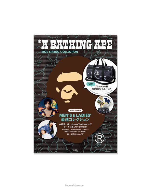colección e-mook 2022 hombres A Bathing Ape 00RH611 negro