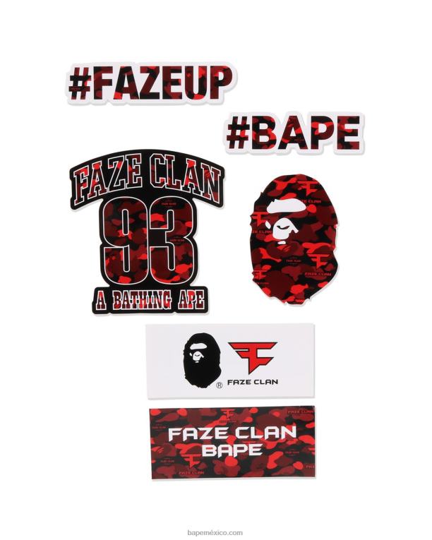 conjunto de pegatinas del clan bape x faze hombres00RH466 caso