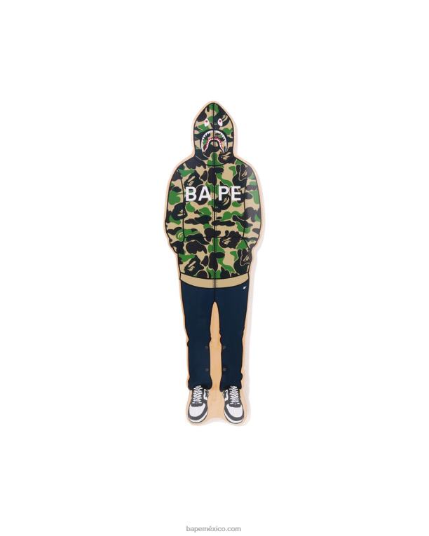 tabla de skate tiburón seijin hombres A Bathing Ape 00RH551 ejercito verde