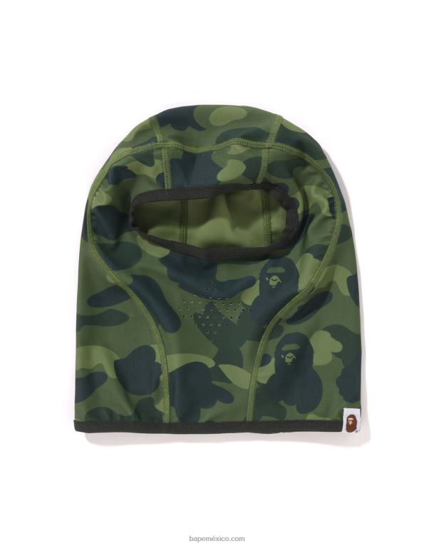 pasamontañas de camuflaje de color hombres A Bathing Ape 00RH528 ejercito verde