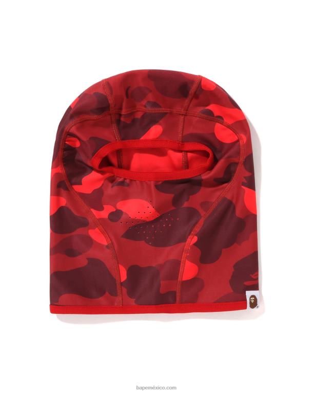pasamontañas de camuflaje de color hombres A Bathing Ape 00RH531 rojo brillante