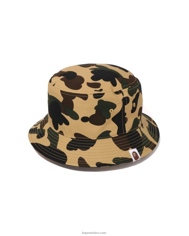 1er sombrero de pescador de camuflaje hombres A Bathing Ape 00RH385 caqui
