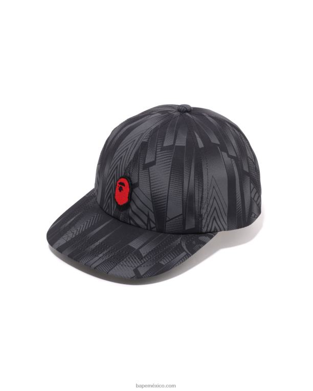 gorra con panel de corredor de velocidad hombres A Bathing Ape 00RH494 negro