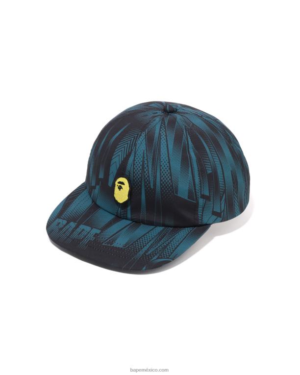gorra con panel de corredor de velocidad hombres A Bathing Ape 00RH495 azul
