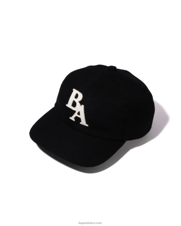 gorra con panel de melton para la cabeza hombres A Bathing Ape 00RH522 negro