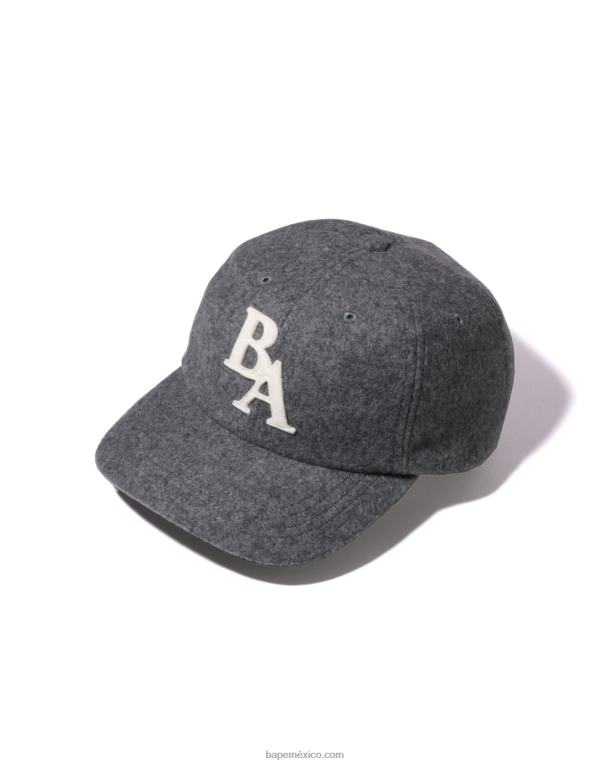 gorra con panel de melton para la cabeza hombres A Bathing Ape 00RH523 gris