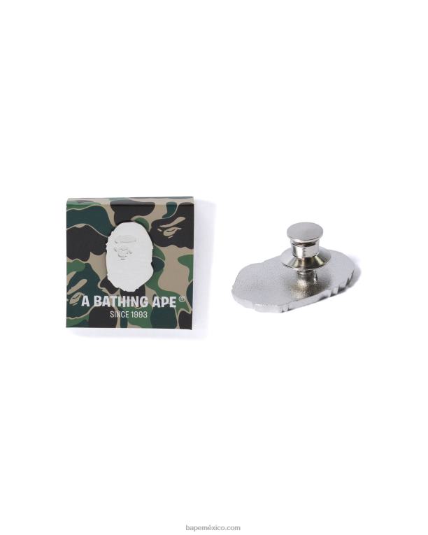 gorra de malla con logo de camuflaje de color nyc hombres A Bathing Ape 00RH536 rojo brillante