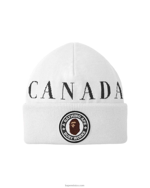 gorra de punto x conceptos x canada goose hombres A Bathing Ape 00RH620 blanco