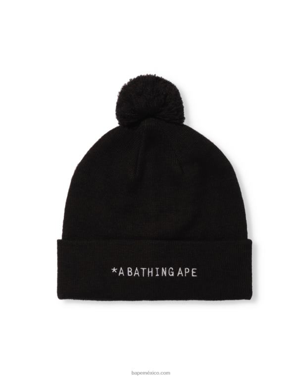gorro de punto hombres A Bathing Ape 00RH637 negro