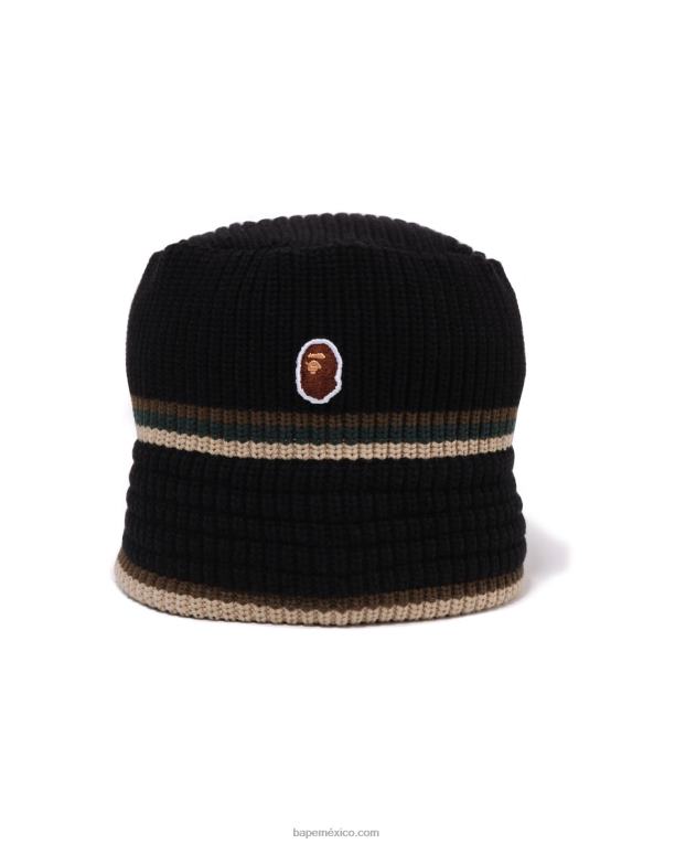 sombrero triturador de cabeza de un punto hombres A Bathing Ape 00RH417 negro