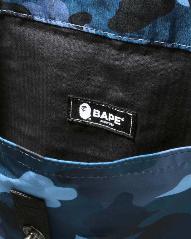 bolsa de hombro con diseño de camuflaje degradado hombres A Bathing Ape 00RH768 azul