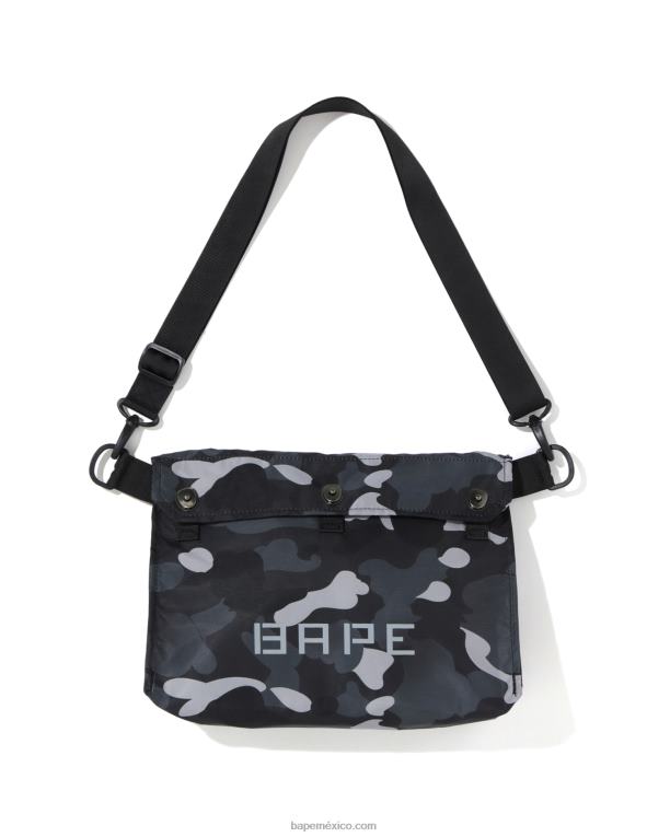 bolsa de hombro con diseño de camuflaje degradado hombres A Bathing Ape 00RH769 gris oscuro