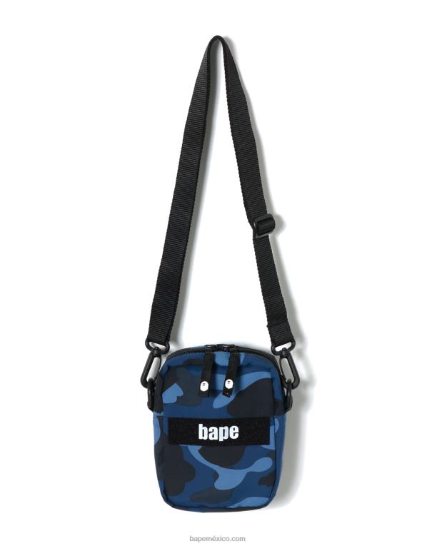 bolsa de hombro militar de camuflaje de color hombres A Bathing Ape 00RH771 Azul marino