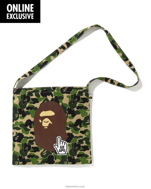bolsa de saco hombres A Bathing Ape 00RH773 ejercito verde