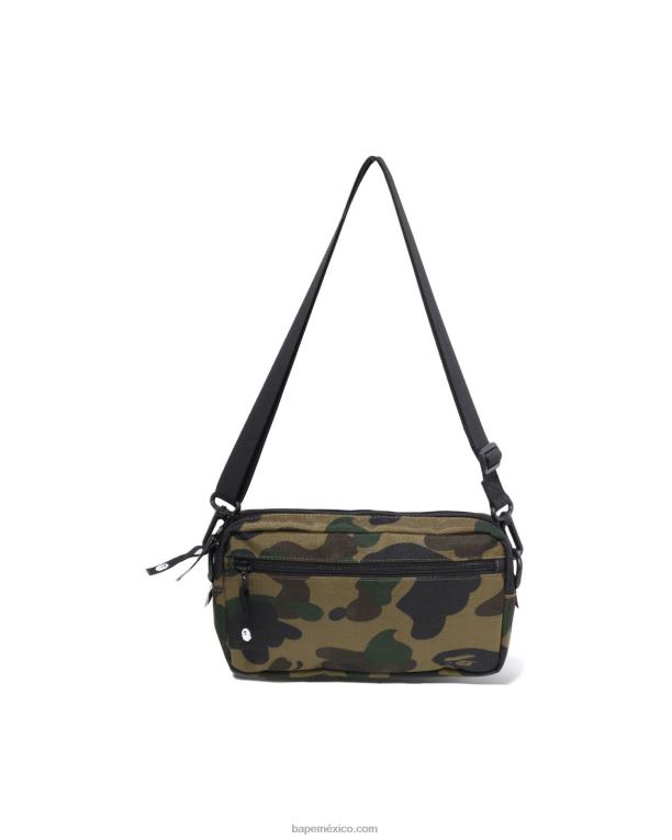 bolso de hombro 1st camo mini hombres A Bathing Ape 00RH468 ejercito verde