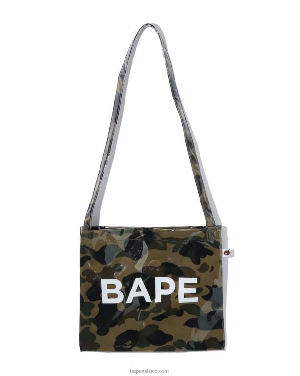bolso de hombro 1st camuflaje hombres A Bathing Ape 00RH775 ejercito verde