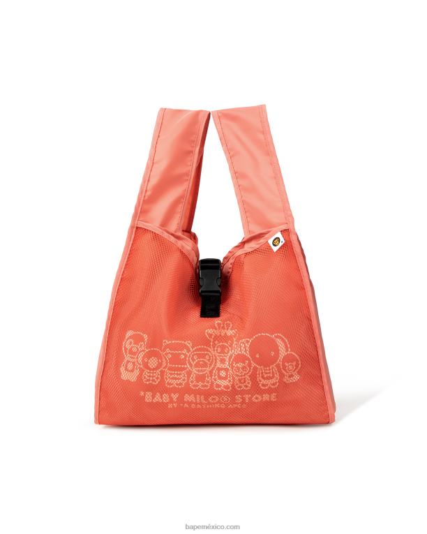 bolso tote bebe milo hombres A Bathing Ape 00RH746 rosa