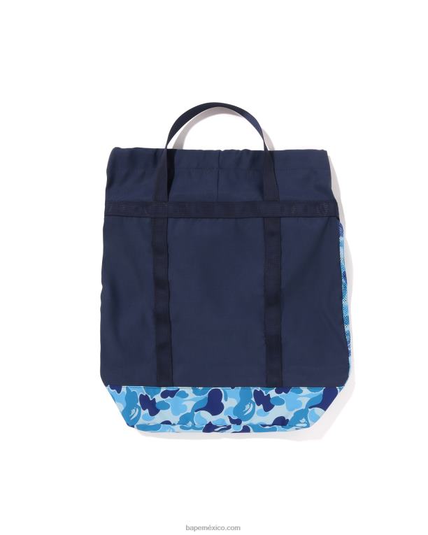 tote abc de malla de camuflaje hombres A Bathing Ape 00RH395 azul claro