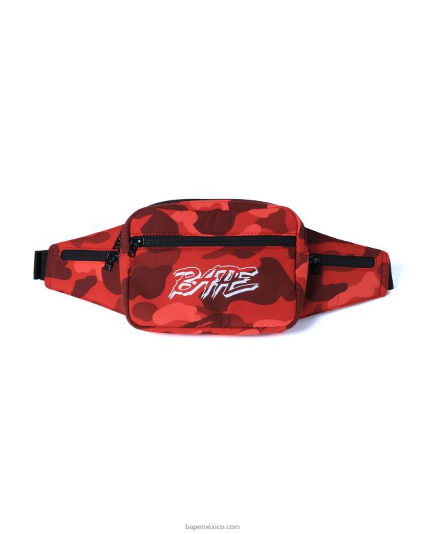 riñonera color camo hombres A Bathing Ape 00RH762 rojo brillante