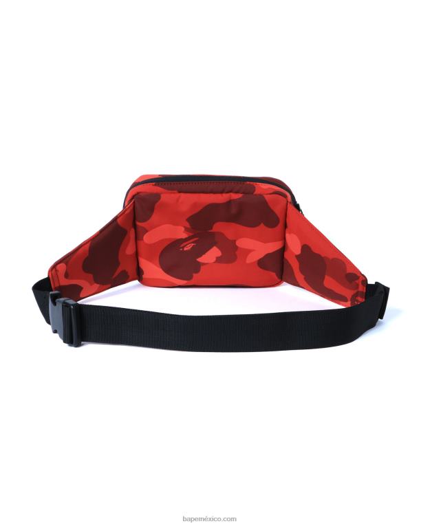 riñonera color camo hombres A Bathing Ape 00RH762 rojo brillante