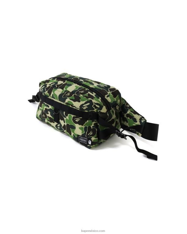 riñonera porter abc camuflaje hombres A Bathing Ape 00RH755 ejercito verde