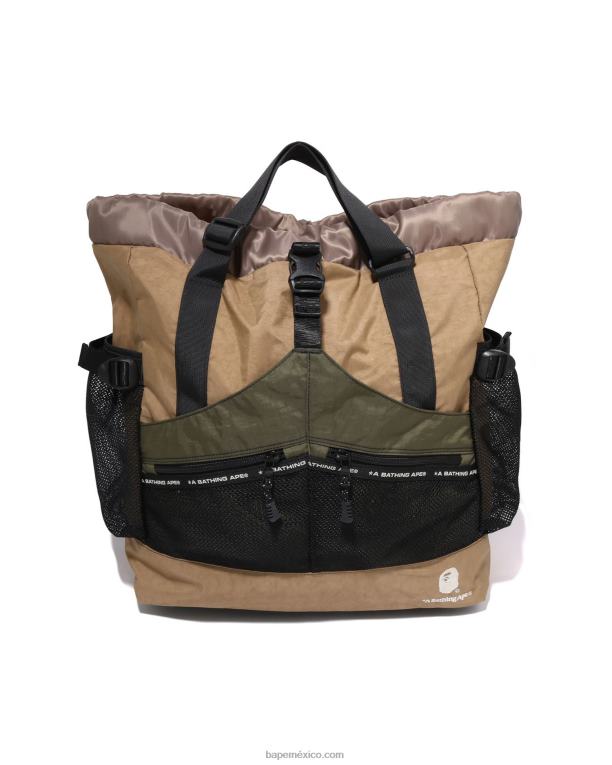 multibolso con diseño colour block hombres A Bathing Ape 00RH457 beige