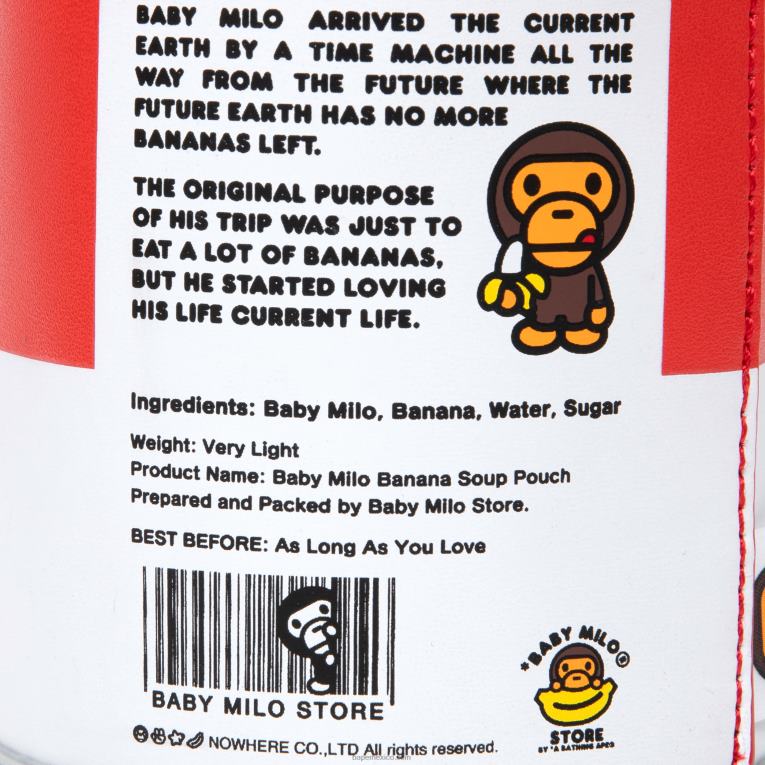 puede bolsa hombres A Bathing Ape 00RH759 rojo brillante