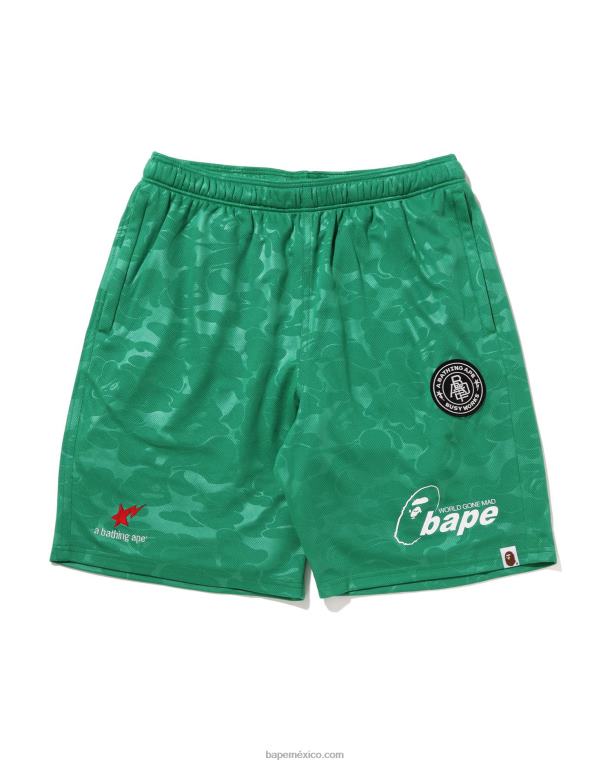 pantalones cortos de fútbol hombres A Bathing Ape 00RH357 menta