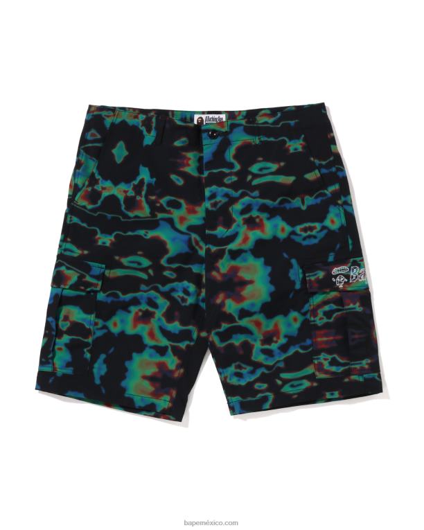 shorts cargo con termografía hombres A Bathing Ape 00RH25 negro