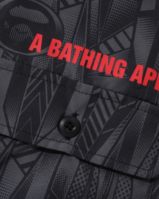 camisa holgada Speed ​​Racer hombres A Bathing Ape 00RH313 negro