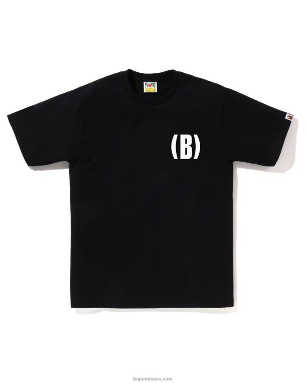 b camiseta de un punto hombres A Bathing Ape 00RH130 negro