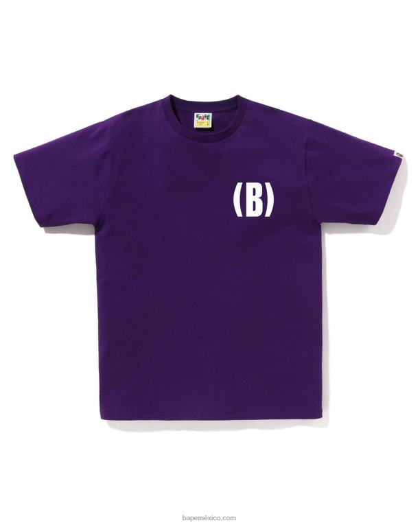 b camiseta de un punto hombres A Bathing Ape 00RH132 púrpura