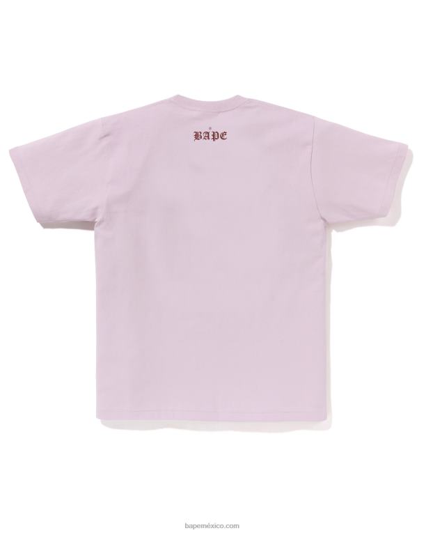 cabeza 1993 camiseta hombres A Bathing Ape 00RH54 lila pastel